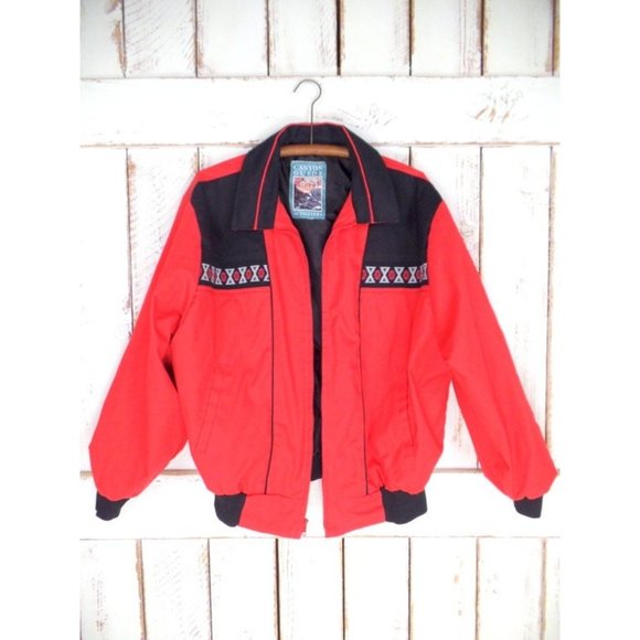 Vintage red Southwestern bomber flight jacket - Picture 4 of 5